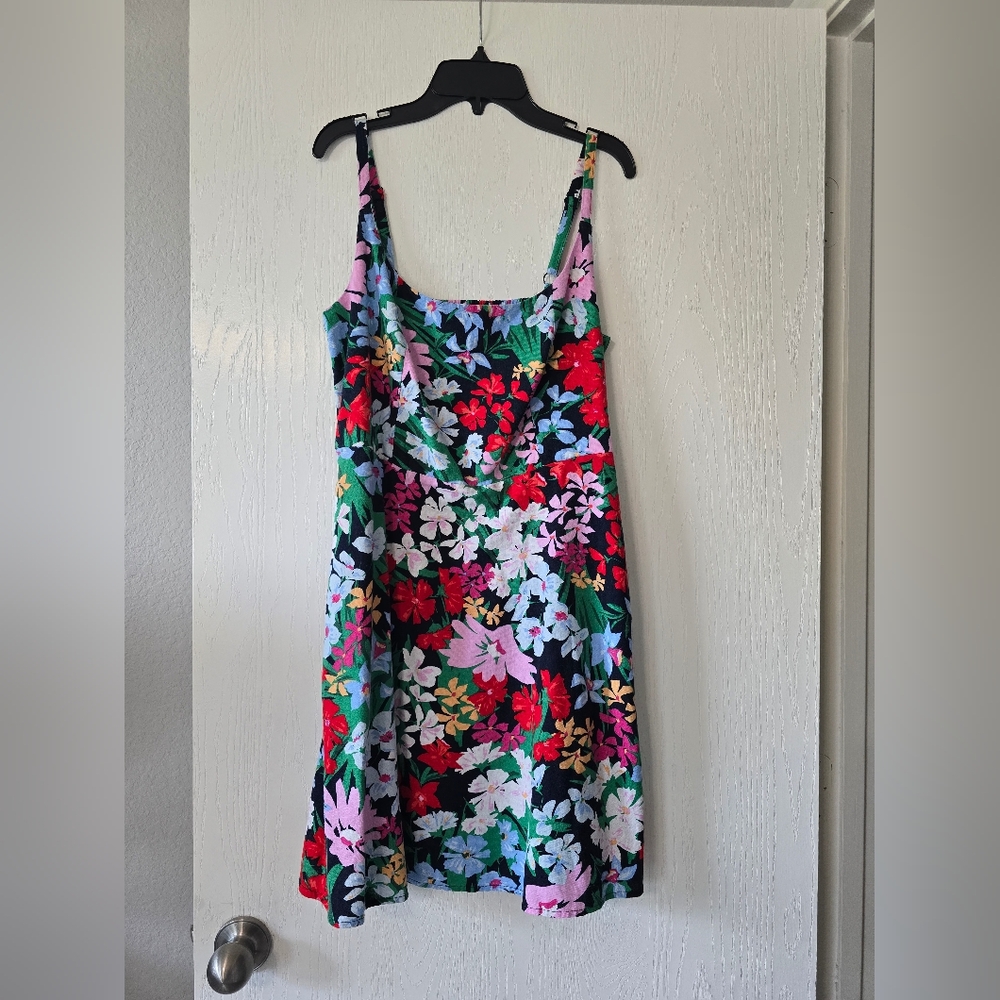 Old Navy Pink Red Sleeveless Spaghetti Strap Sundress